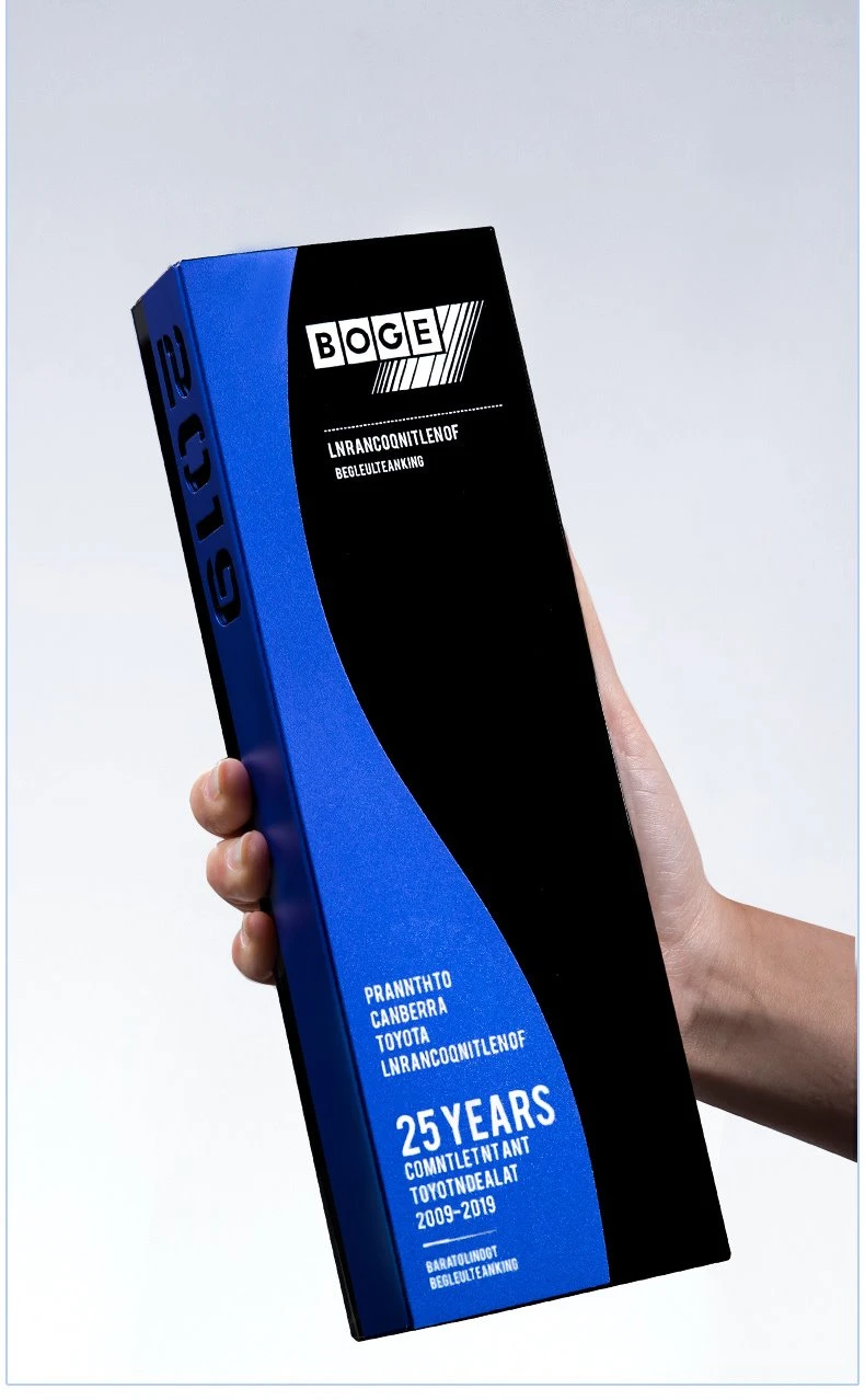 Color Crystal Block Award met aangepaste aluminium deco