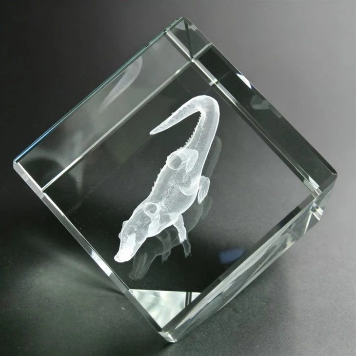 3D Laser Etched Crystal Award Trophy high quality