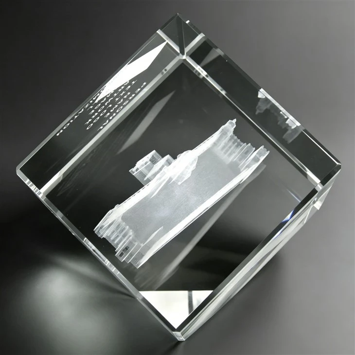 3D Laser Etching Square Crystal Ornaments best