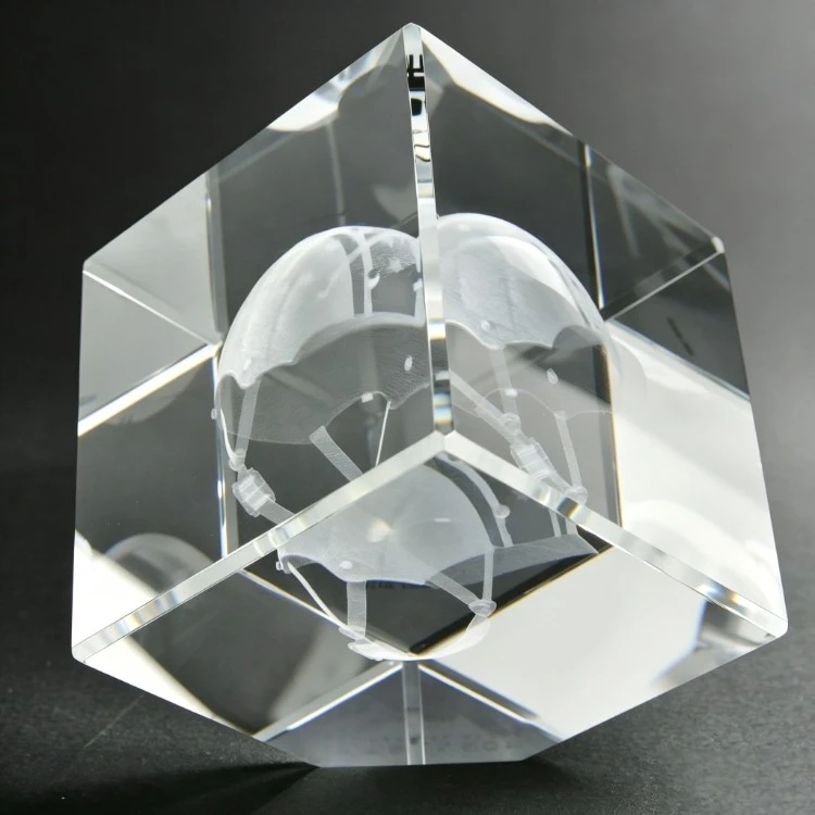 Custom Square Transparent Carved Crystal Ornament best